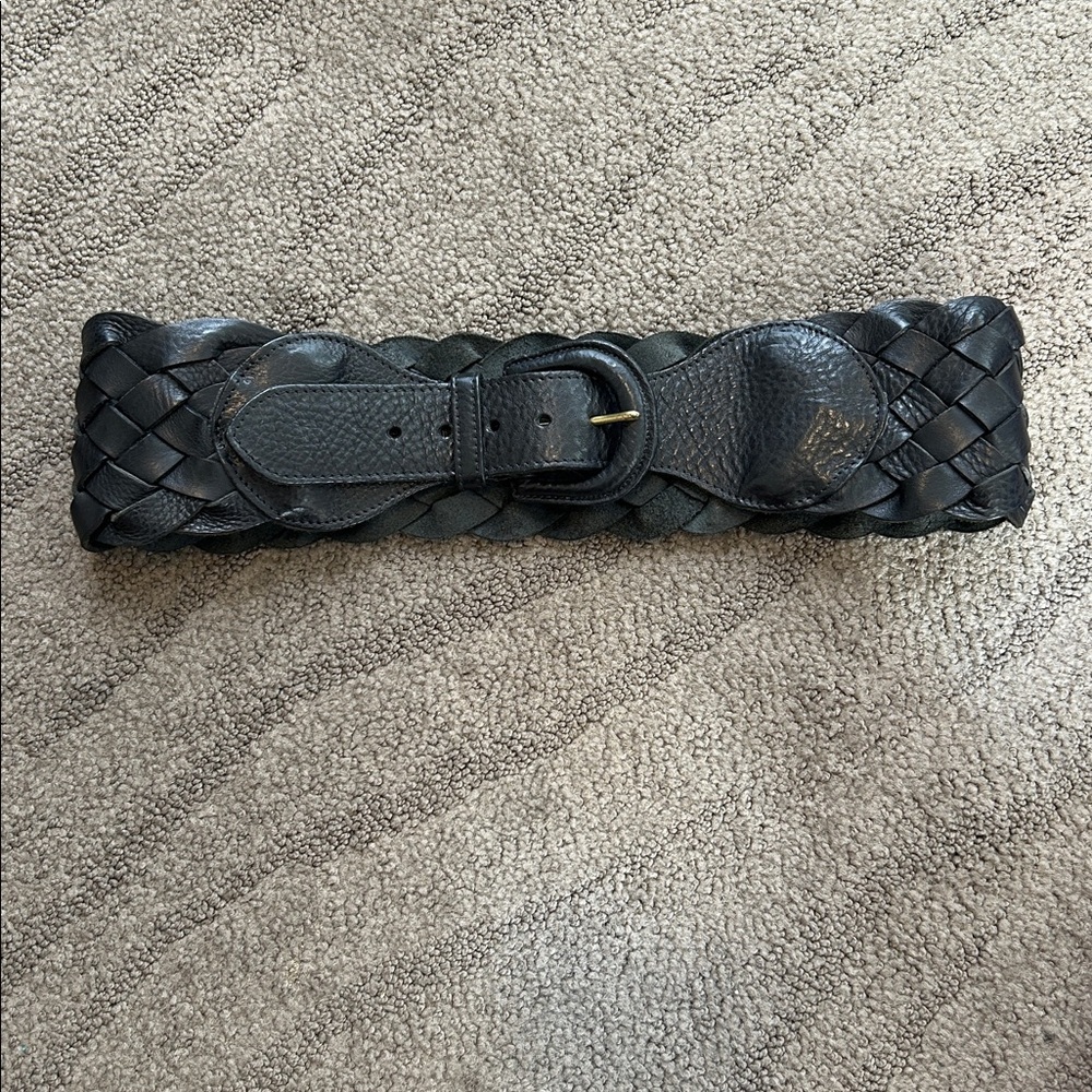 FULLUM & HOLT Extra-Wide Leather Belt Women's 30/75 28"-31"- Made in CANADA